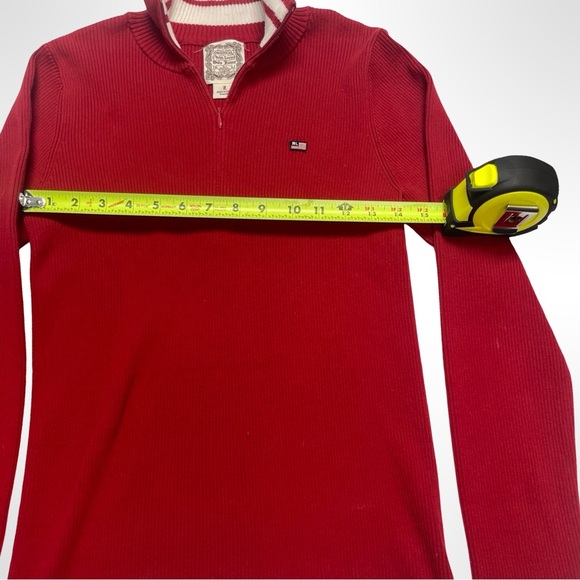 Vintage Ralph Lauren polo 3/4 zip long sleeve shirt size‎ large red - Picture 4 of 4